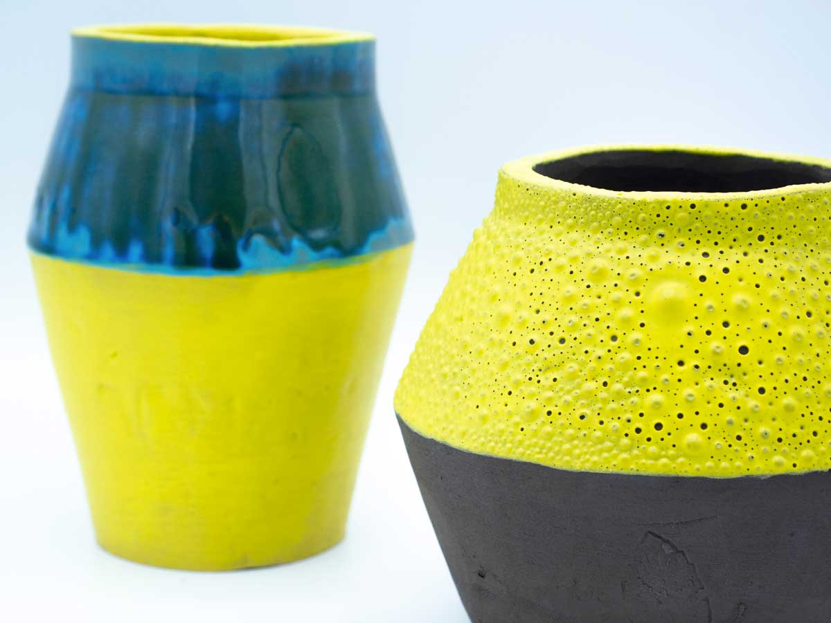 Vaso GINGER Giallo e Blu